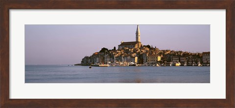 Framed Waterfront, Rovinj, Croatia Print