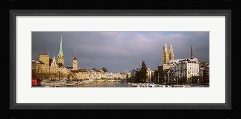 Framed Winter, Zurich, Switzerland Print