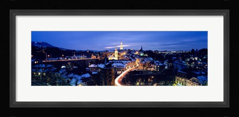 Framed Night Bern Switzerland Print
