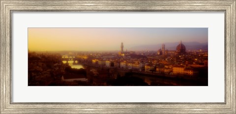 Framed High angle view of Florence, Italy Print