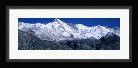 Framed Cho Oyu from Goyko Valley Khumbu Region Nepal Print