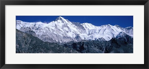 Framed Cho Oyu from Goyko Valley Khumbu Region Nepal Print