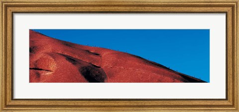 Framed Climbers Ayers Rock Uluru Park Australia Print