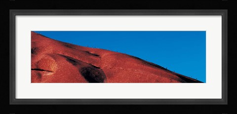 Framed Climbers Ayers Rock Uluru Park Australia Print