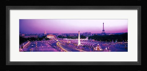 Framed Dusk Place de la Concorde Paris France Print
