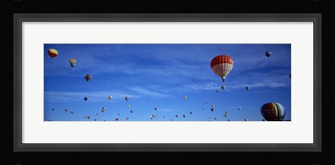 Framed Low angle view of hot air balloons, Albuquerque, New Mexico, USA Print