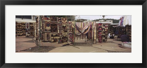 Framed Textile products in a market, Ecuador Print