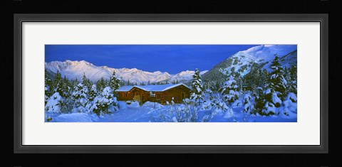 Framed Cabin Mount Alyeska, Alaska, USA Print
