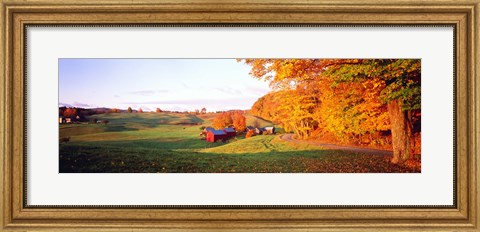 Framed Fall Farm VT USA Print