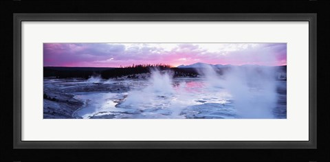 Framed Sunset, Norris Geyser Basin, Wyoming, USA Print