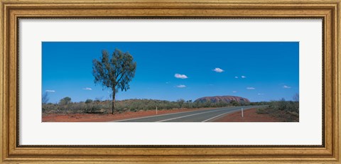 Framed Road Ayers Rock Uluru-Kata Tjuta National Park Australia Print