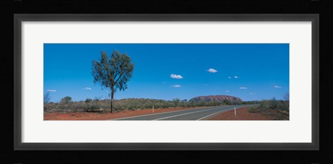 Framed Road Ayers Rock Uluru-Kata Tjuta National Park Australia Print
