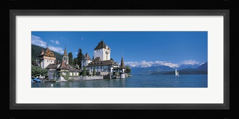 Framed Oberhofen Castle w\ Thuner Lake Switzerland Print