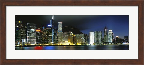 Framed View From Wanchai, Central District, Hong Kong Print