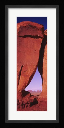 Framed Natural arch at a desert, Teardrop Arch, Monument Valley Tribal Park, Monument Valley, Utah, USA Print