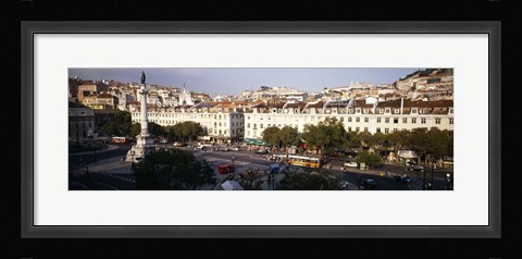 Framed High angle view of a city, Lisbon, Portugal Print
