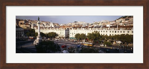 Framed High angle view of a city, Lisbon, Portugal Print