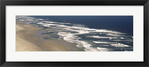 Framed Waves on the beach, Florence, Lane County, Oregon, USA Print