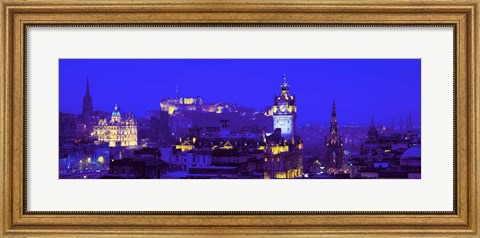 Framed Evening, Royal Castle, Edinburgh, Scotland, United Kingdom Print