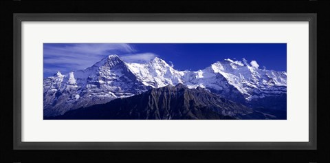 Framed Swiss Mountains, Berner, Oberland, Switzerland Print