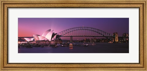 Framed Opera House Harbour Bridge Sydney Australia Print