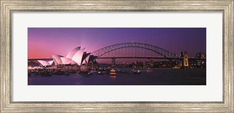 Framed Opera House Harbour Bridge Sydney Australia Print