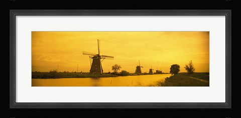 Framed Windmills Netherlands Print