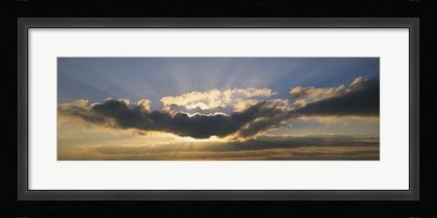 Framed Sun Through the Clouds Print