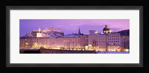 Framed Night Salzburg Austria Print