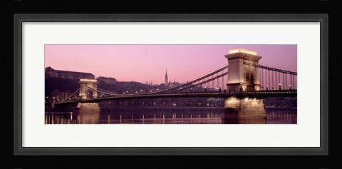Framed Hungary, Budapest, Szechenyi Lanchid Print
