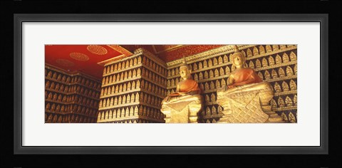 Framed Buddhas Wat Xien Thong Luang Prabang Laos Print