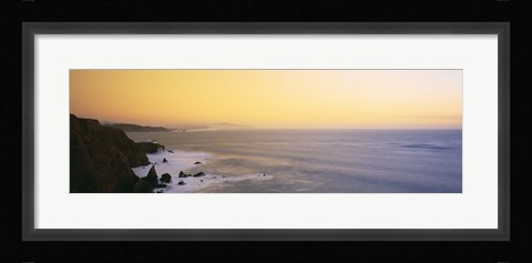 Framed High angle view of rock formations in the sea, Pacific Ocean, San Francisco, California, USA Print