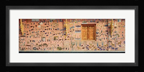 Framed Wall mural, Wat Xien Thong, Luang Prabang, Laos Print