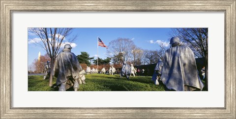 Framed Korean Veterans Memorial Washington DC USA Print