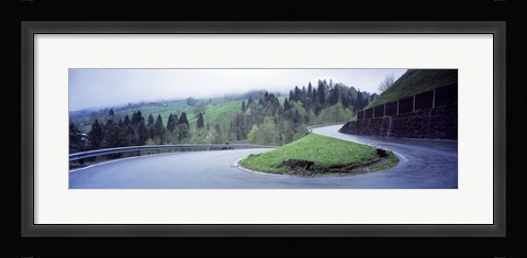 Framed Curving Road Switzerland Print