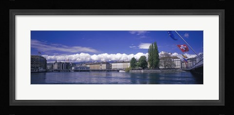 Framed Rhone River Geneva Switzerland Print