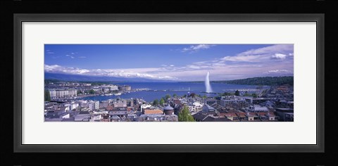 Framed Lake Geneva, Geneva, Switzerland Print