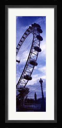 Framed Low angle view of the London Eye, Big Ben, London, England Print