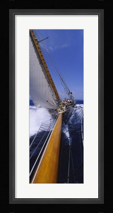 Framed Yacht Mast Caribbean Print