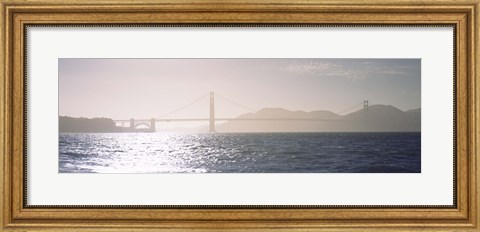 Framed Golden Gate Bridge on a hazy day, California Print