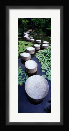 Framed Shrine Garden, Kyoto, Japan Print
