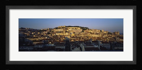 Framed High Angle View Of Buildings In A City, Lisbon, Portugal Print