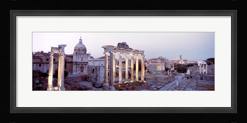 Framed Roman Forum at dusk, Rome, Italy Print