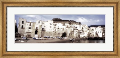 Framed Old Town, Cefalu, Sicily, Italy Print