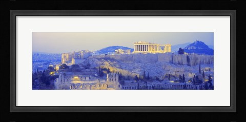 Framed Acropolis at Dusk Print