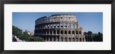 Framed Facade Of The Colosseum, Rome, Italy Print
