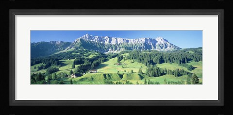 Framed Switzerland, Emmental, High angle view of a farmland Print