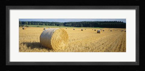 Framed Bales of Hay Southern Germany Print