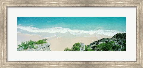 Framed Surf on the shore, Bermuda Print