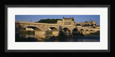 Framed Arch Bridge Near A Castle, Amboise Castle, Amboise, France Print